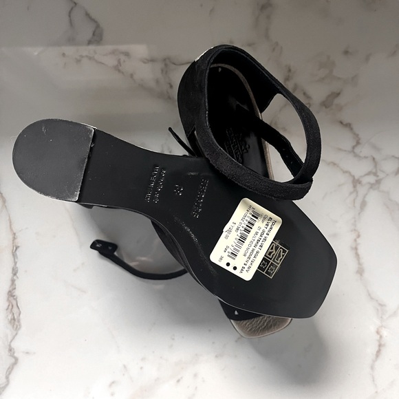 Hermes Tournis Velvet Goatskin Wedge Sandals - Picture 2 of 4
